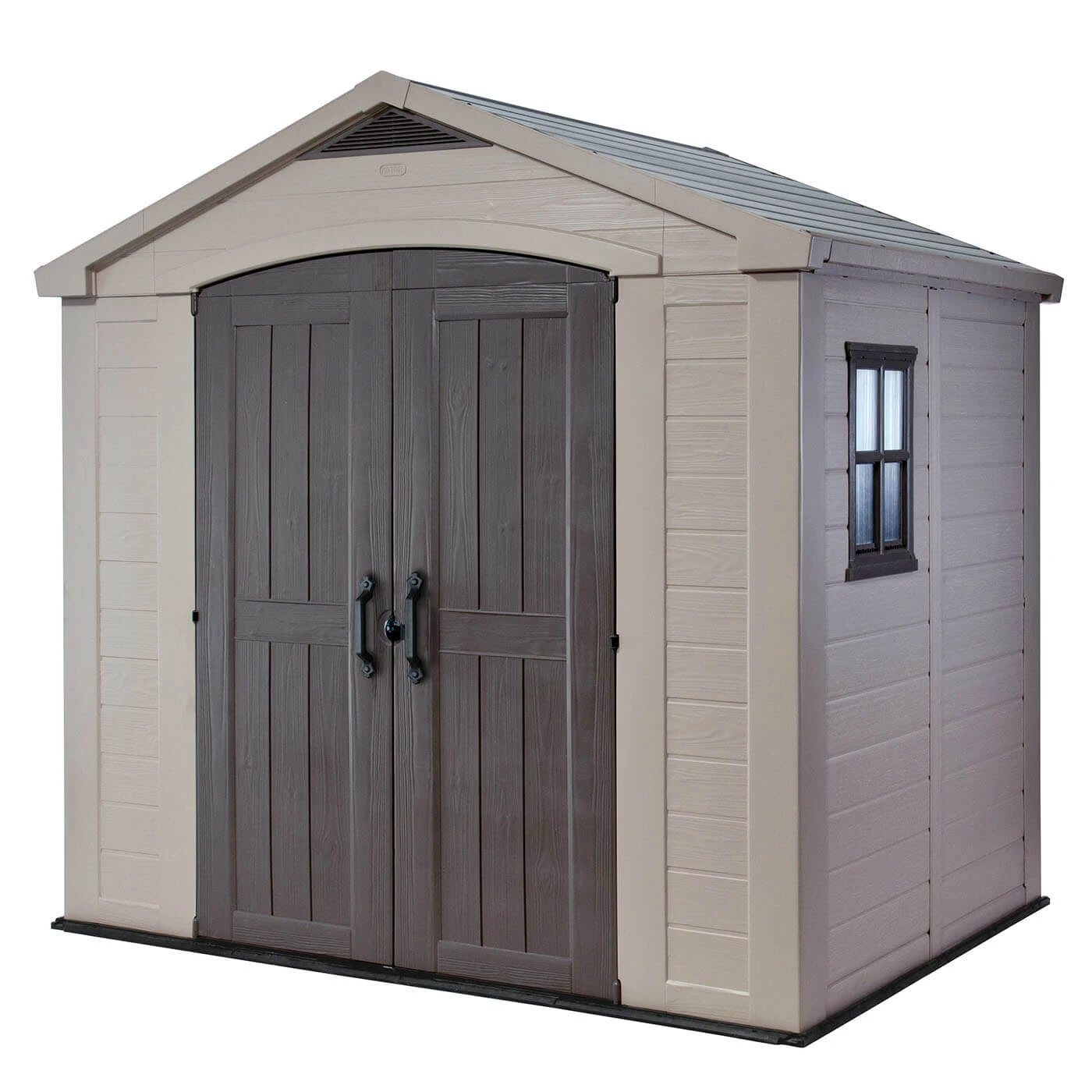 Keter Factor Outdoor Apex Garden Storage Shed 8 X 6 Feet - Beige 3 Keter Factor Outdoor Apex Garden Storage Shed 8 X 6 Feet - Beige