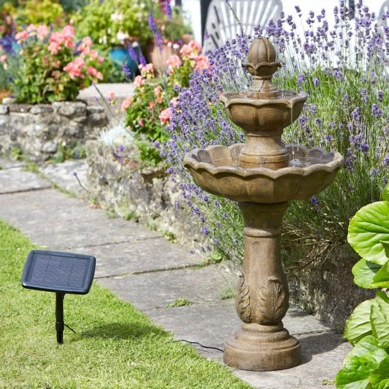 Solar Powered Water Feature - Kingsbury Bird Bath 3 Solar Powered Water Feature - Kingsbury Bird Bath