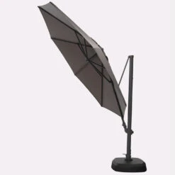 Kettler 3.5m Free Arm Parasol With LEDs And Wireless Speaker In Grey 11 Kettler 3.5m Free Arm Parasol With LEDs And Wireless Speaker In Grey -Fresh Gardenly Store 3 5m free arm parasol Grey 1 1400