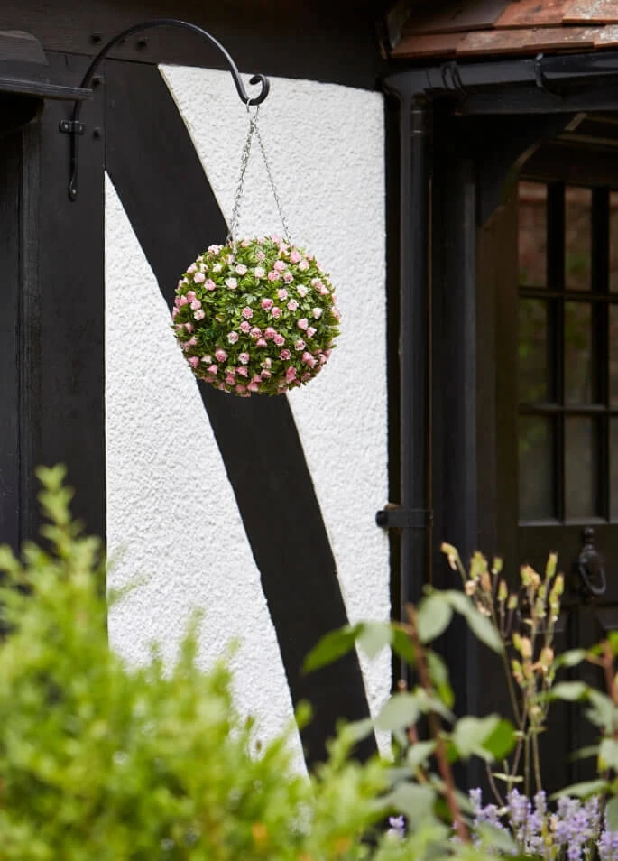 Topiary Pink Rose Ball - 30cm 3 Topiary Pink Rose Ball - 30cm