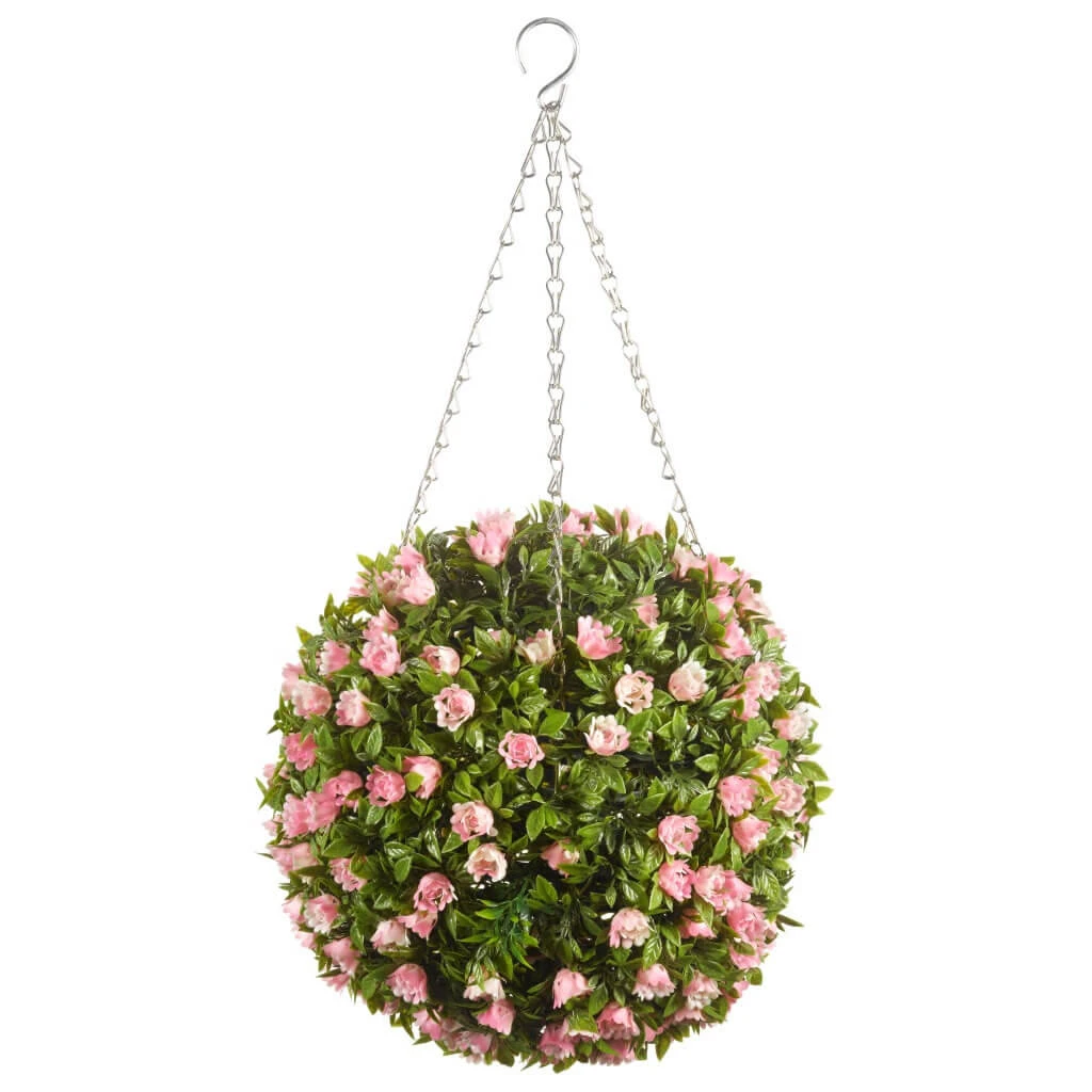 Topiary Pink Rose Ball - 30cm 4 Topiary Pink Rose Ball - 30cm - Image 2