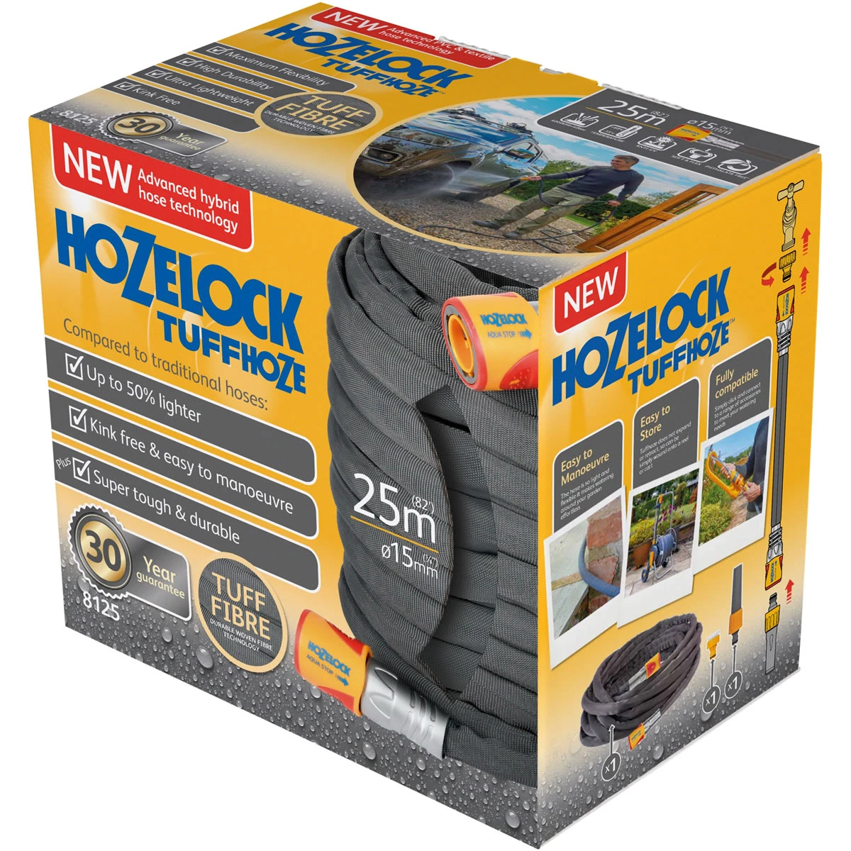 Hozelock Tuffhoze Garden Hosepipe 25m 4 Hozelock Tuffhoze Garden Hosepipe 25m - Image 2