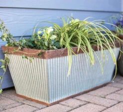 Kelkay Plant Avenue Urban Collection Irondale Trough In Silver -Fresh Gardenly Store 90300 lifestyle 2 giant