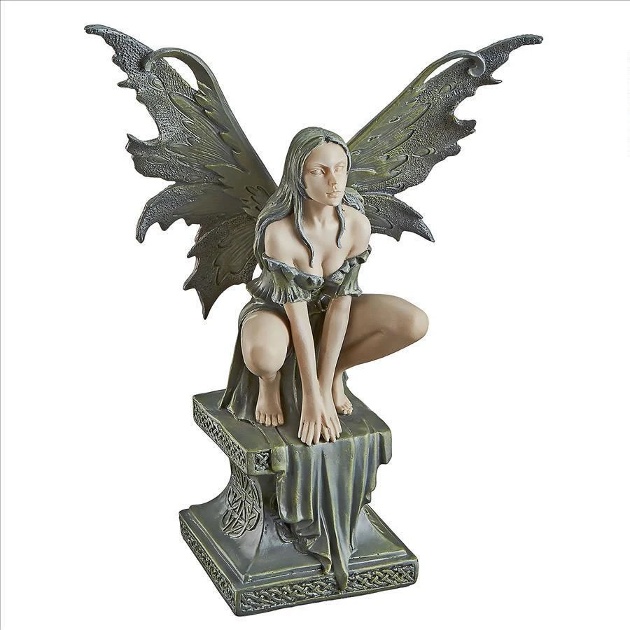 Celtic Fairy's Perilous Perch Garden Ornament By Design Toscano 4 Celtic Fairy's Perilous Perch Garden Ornament By Design Toscano - Image 2