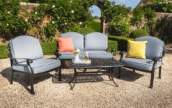 Hartman Amalfi Lounge Set With 2 Seater Sofa In Antique Grey/Platinum
