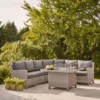 Kettler Palma Grande Fire Pit Corner Sofa Set In White Wash / Taupe -Fresh Gardenly Store L Kettler Palma grande corner fire pit white wash
