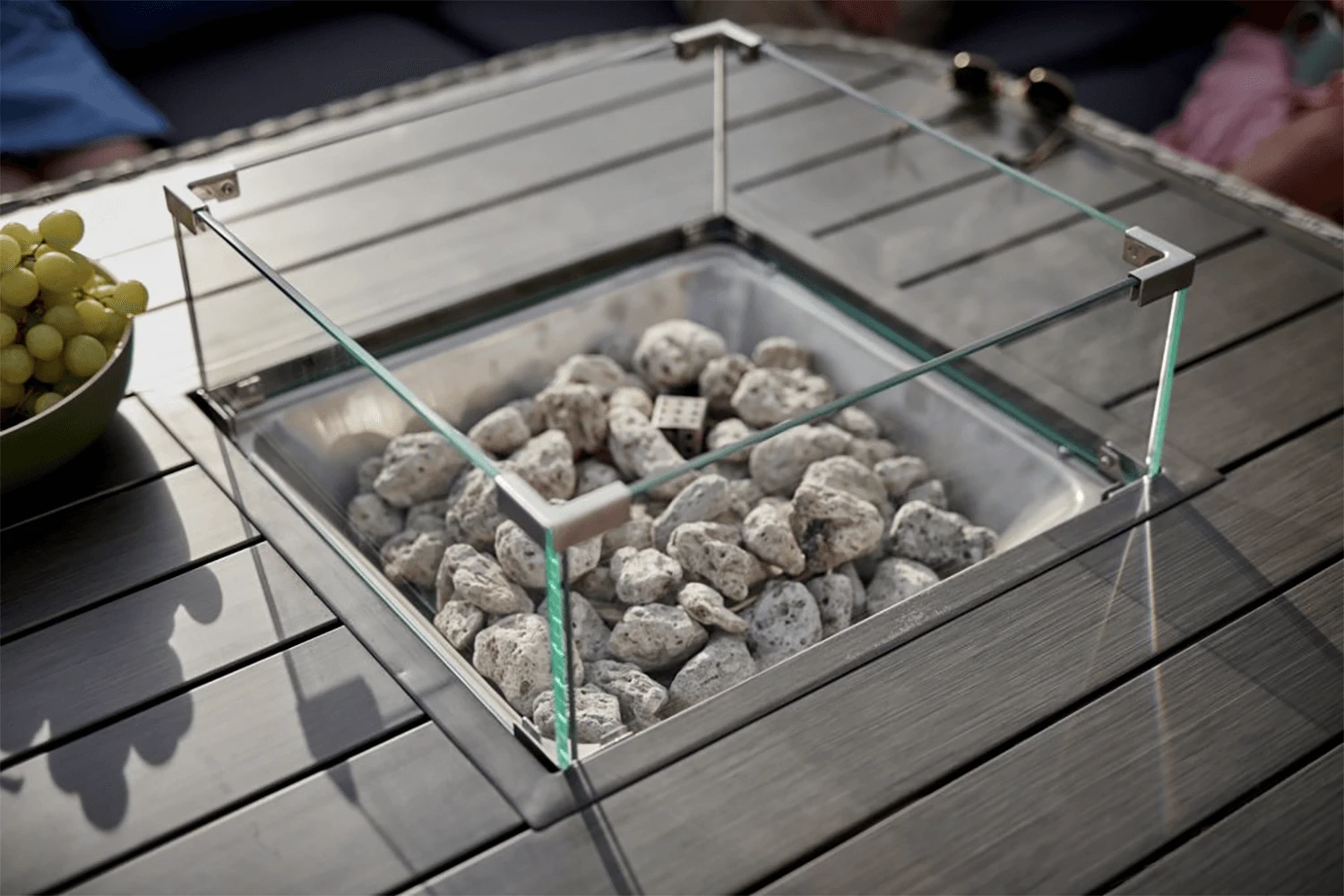 Kettler Palma Grande Fire Pit Corner Sofa Set In White Wash / Taupe 4 Kettler Palma Grande Fire Pit Corner Sofa Set In White Wash / Taupe - Image 2