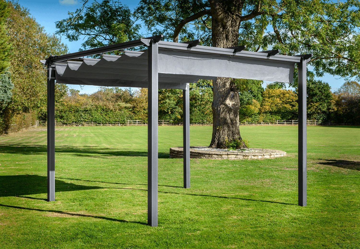 Hartman Roma Pergola 3m X 3m - Grey 3 Hartman Roma Pergola 3m X 3m - Grey