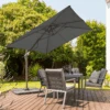 Norfolk Leisure Royce Junior Square 2.5m Cantilever Parasol - Carbon