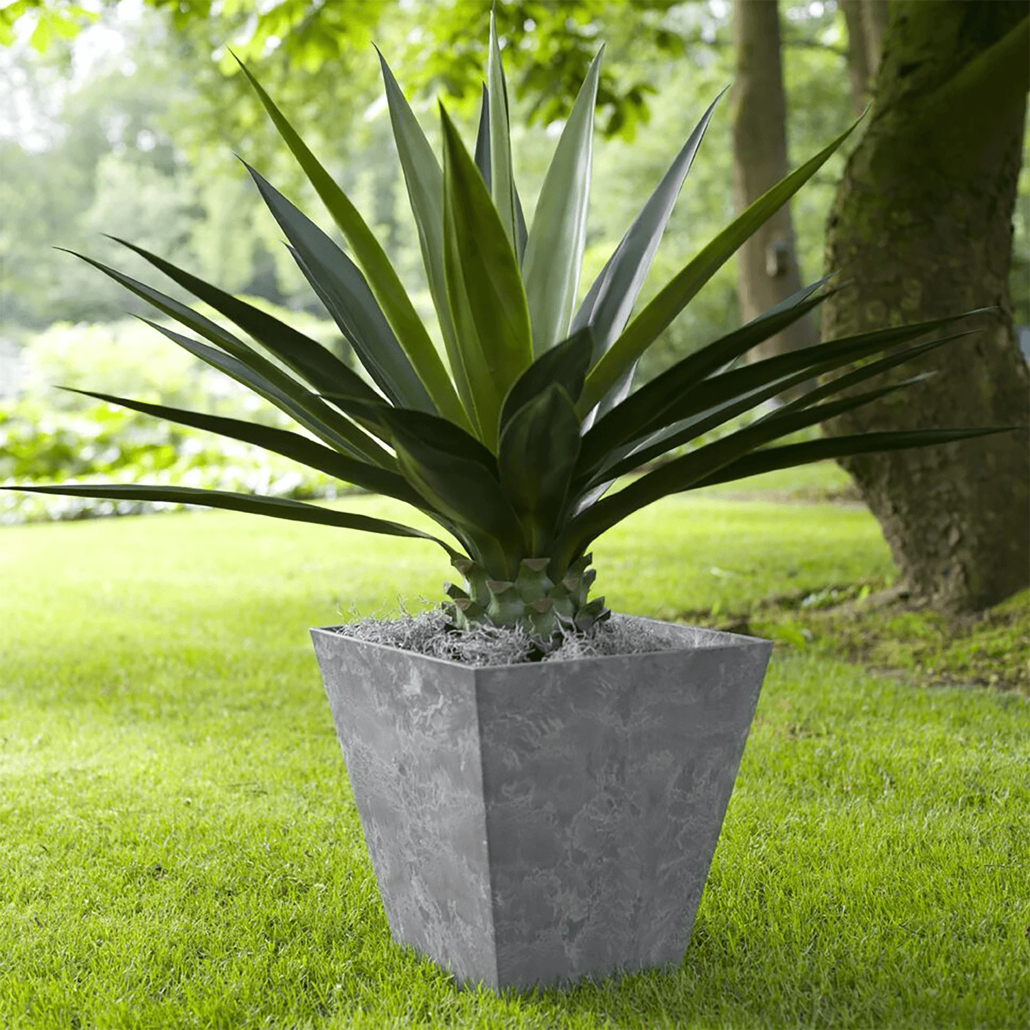 Artstone Pot Ella Grey Small 3 Artstone Pot Ella Grey Small