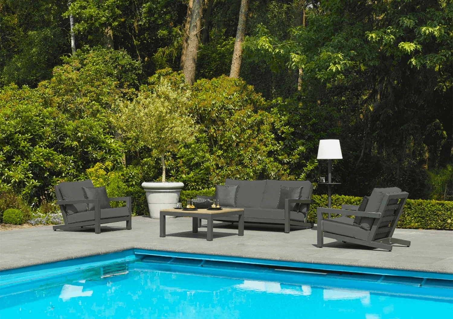 LIFE Block Sofa Lounge Set - Lava / Carbon 3 LIFE Block Sofa Lounge Set - Lava / Carbon