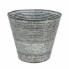 Ribbed Galvanised Planter Small