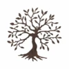 Ornamental Metal Tree Wall Plaque Rust Ideal For Your Home Or Garden - 32cm Diam