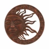 Round Rustic Bronzed Sun Wall Plaque With Embossed Detail 51cm- New This Season! 2 Round Rustic Bronzed Sun Wall Plaque With Embossed Detail 51cm- New This Season! -Fresh Gardenly Store L rustic bronze sun plaque 51cm