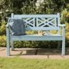 Winawood Speyside 2 Seater Wood Effect Garden Bench In Blue 1 Winawood Speyside 2 Seater Wood Effect Garden Bench In Blue -Fresh Gardenly Store L winawood speyside 2 seat powder blue