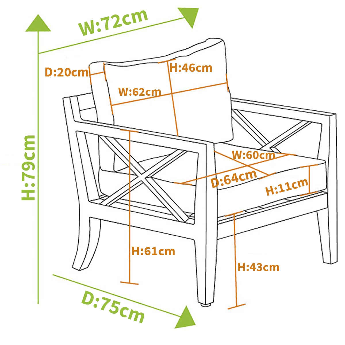 Hartman Sorrento Lounge Chair In Xerix/Slate 4 Hartman Sorrento Lounge Chair In Xerix/Slate - Image 2