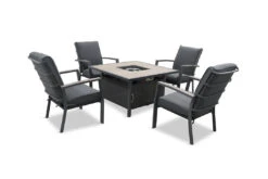 LG Monza Relaxer Set With Gas Firepit Table -Fresh Gardenly Store L1 MNZ SET15