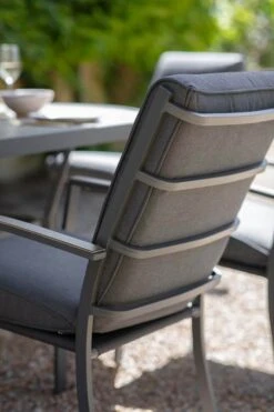 LG Monza 6 Seat Set With Highback Armchairs And 3.0m Parasol -Fresh Gardenly Store L1 MNZ SET6 4