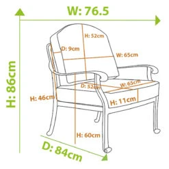 Hartman Amalfi Companion Set In Antique Grey/Platinum -Fresh Gardenly Store L1 hartman amalfi companion chair size