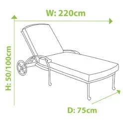 Hartman Capri Lounger In Antique Grey / Platinum -Fresh Gardenly Store L1 hartman capri lounger size