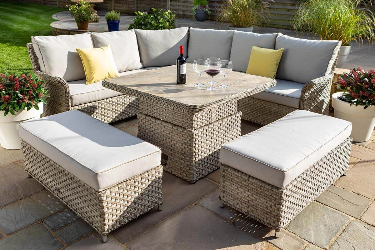 Hartman Heritage Grand Tuscan Square Corner Sofa Set In Beech / Dove 3 Hartman Heritage Grand Tuscan Square Corner Sofa Set In Beech / Dove