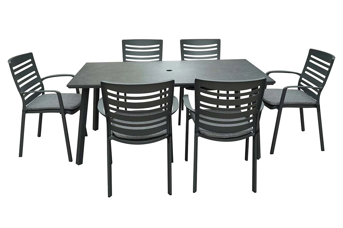 Hartman Aurora Rectangular 6 Seater Dining Set In Xerix/Zenith 4 Hartman Aurora Rectangular 6 Seater Dining Set In Xerix/Zenith - Image 2