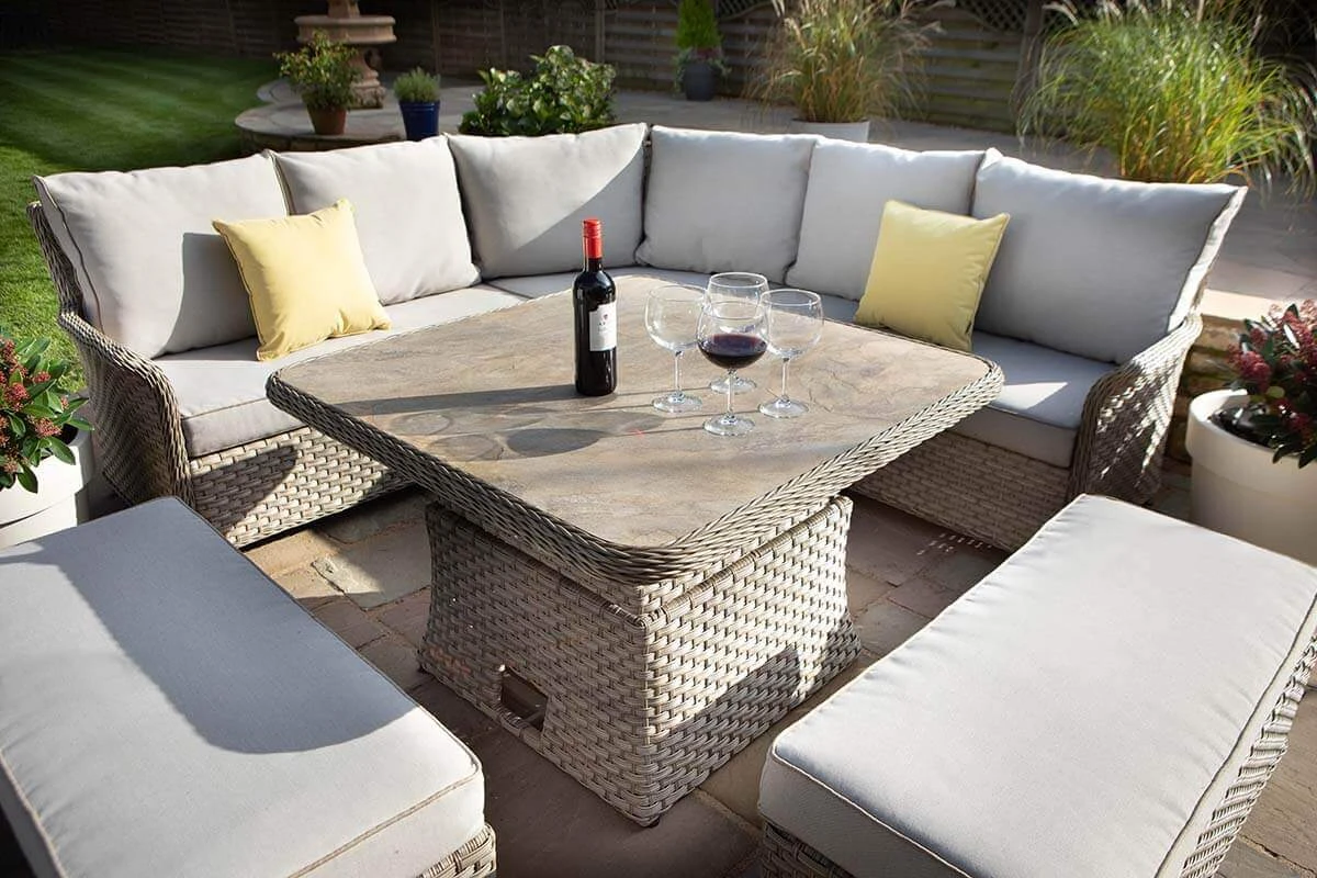 Hartman Heritage Grand Tuscan Square Corner Sofa Set In Beech / Dove 4 Hartman Heritage Grand Tuscan Square Corner Sofa Set In Beech / Dove - Image 2