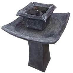Solar Powered Water Feature - Pagoda Bird Bath -Fresh Gardenly Store Pagoda studio