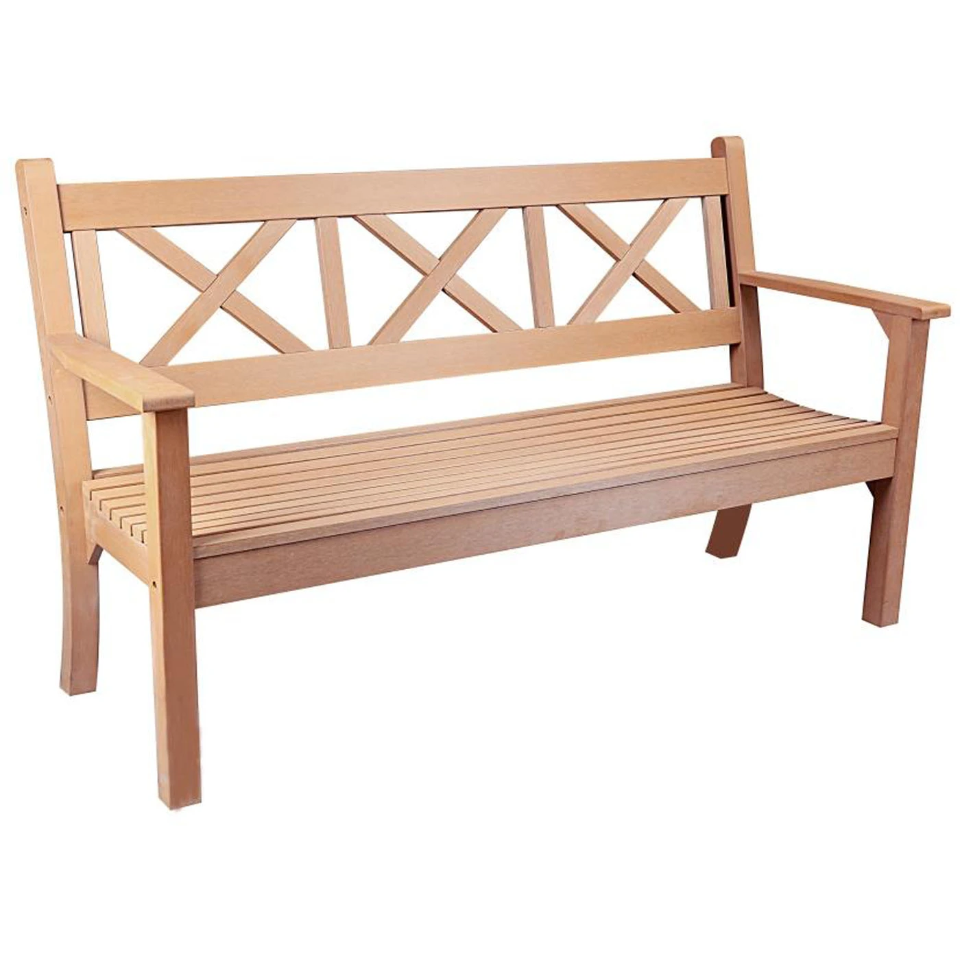 Winawood Speyside 3 Seater Wood Effect Garden Bench In Teak 3 Winawood Speyside 3 Seater Wood Effect Garden Bench In Teak