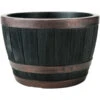Blenheim Black Oak & Copper Effect Half Barrel Planter - 40cm 1 Blenheim Black Oak & Copper Effect Half Barrel Planter - 40cm -Fresh Gardenly Store blenheim barrel copper