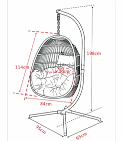 Eleanor Folding Single Hanging Egg Chair Cocoon -Fresh Gardenly Store eleanor single