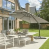 Norfolk Leisure Royce Executive Standard Square 3m Cantilever Parasol - Soft Grey 1 Norfolk Leisure Royce Executive Standard Square 3m Cantilever Parasol - Soft Grey -Fresh Gardenly Store executive soft grey