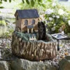 Solar Powered Water Mill Fountain With Light -Fresh Gardenly Store fountain mill small