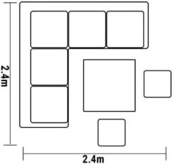 Hartman Heritage Tuscan Square Corner Sofa Set In Beech/Dove -Fresh Gardenly Store hartman heritage square casual dining footprint
