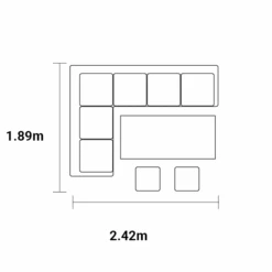 Hartman Westbury Rectangular Corner Sofa Set In Beech / Dove -Fresh Gardenly Store hartman westbury rectangular corner footprint giant