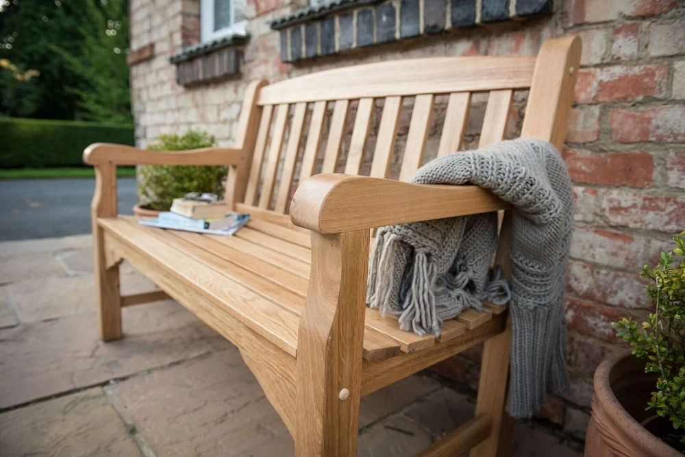 Heritage Oak 4ft Garden Bench - 2 Seater 3 Heritage Oak 4ft Garden Bench - 2 Seater