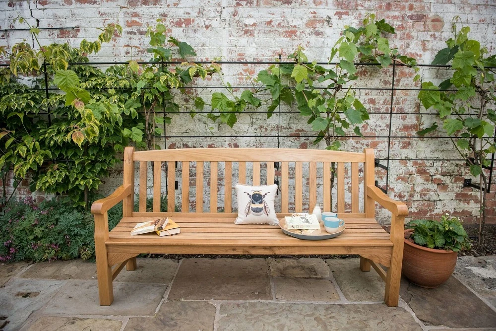 Heritage Oak 6ft Garden Bench - 4 Seater 6 Heritage Oak 6ft Garden Bench - 4 Seater - Image 4