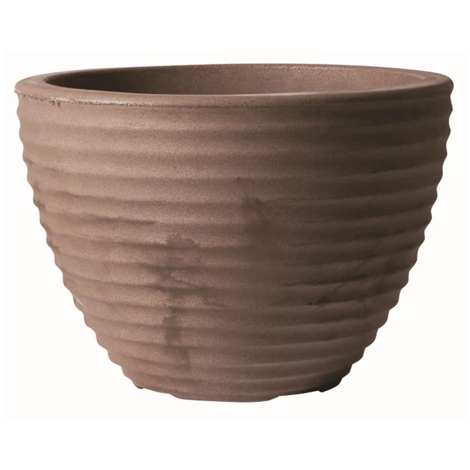 Low Honey Pot Decorative Planter In Dark Brown - 37cm 3 Low Honey Pot Decorative Planter In Dark Brown - 37cm