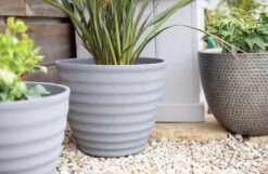Kelkay Plant Avenue Stone Collection Large Hudson Pot In Grey -Fresh Gardenly Store hudson grey life 2 giant