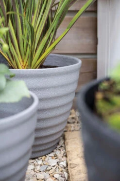 Kelkay Plant Avenue Stone Collection Large Hudson Pot In Grey -Fresh Gardenly Store hudson grey life 3 giant