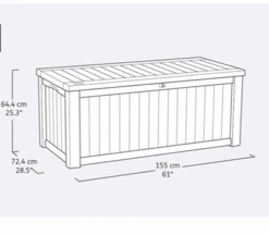 Keter Rockwood Storage Box - Anthracite -Fresh Gardenly Store keter rockwood dims