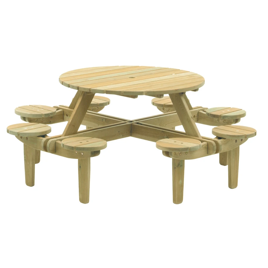Pine FSC Gleneagles 8 Seater Picnic Table By Alexander Rose 5 Pine FSC Gleneagles 8 Seater Picnic Table By Alexander Rose - Image 3