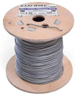 200m Roll Of 2mm Diameter Galvanised Mild Steel Line Or Straining Wire In A Handy Spool