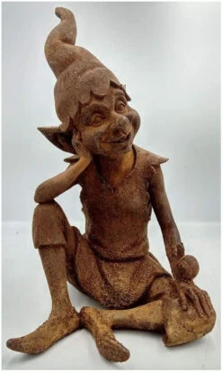 Sitting Pixie Garden Ornament - Cold Cast Iron -Fresh Gardenly Store l 61QwkG27doL. AC SL1020 1