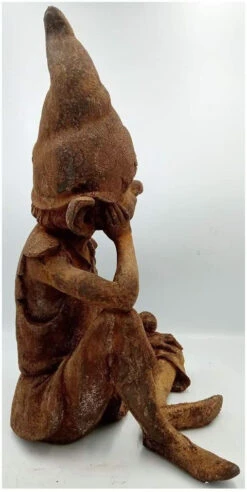 Sitting Pixie Garden Ornament - Cold Cast Iron -Fresh Gardenly Store l 61inhh 11vL. AC SL1020 1