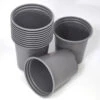 Nutley's 9cm Round Plastic Plant Pots - Grey
