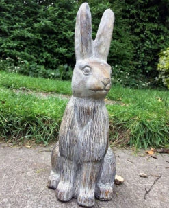 Medium Hare Garden Sculpture - Stone Effect -Fresh Gardenly Store l A17IJbg 8NL. AC SL1500