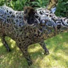 Big Pig Decorative Filigree Metal Ornament, 60 X 90cm -Fresh Gardenly Store l AN179 1