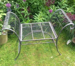 Ornate Metal Stool Plant Display Stand, 67cm -Fresh Gardenly Store l BA275 2