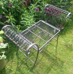 Ornate Metal Stool Plant Display Stand, 67cm -Fresh Gardenly Store l BA275 3